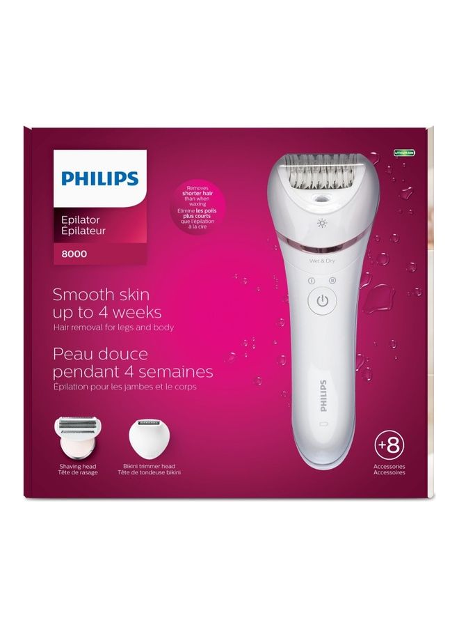 Epilator Series 8000 Wet And Dry Epilator 8 Accessories BRE720/14