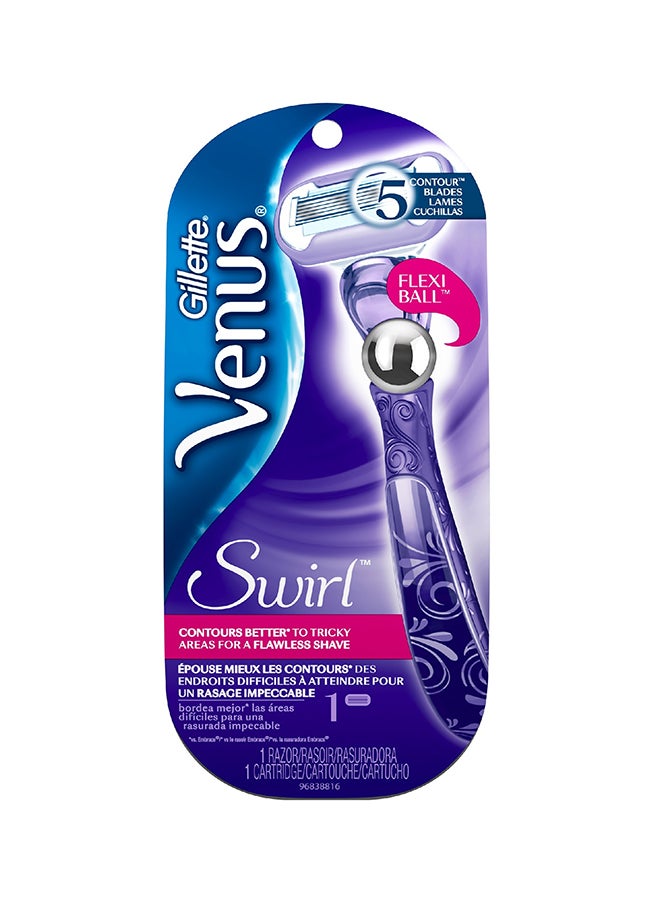 Gillette Swirl Women's Razor Purple