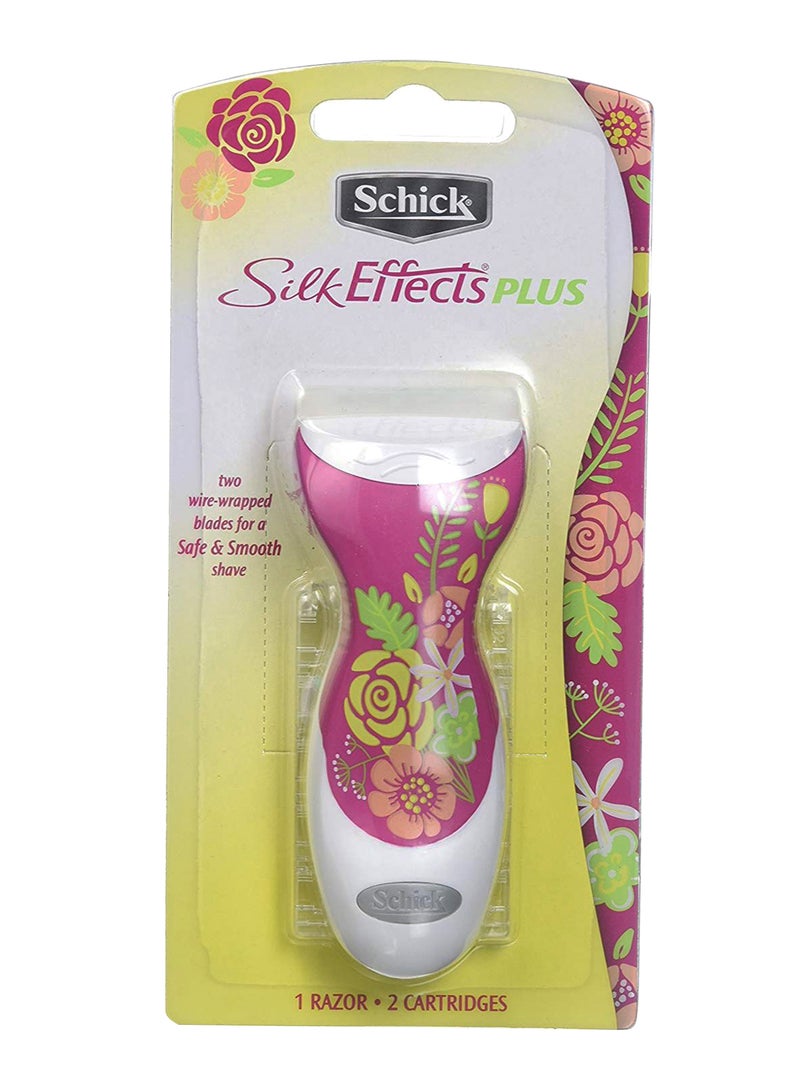 Silk Effects Plus Razor Pink/White/Green