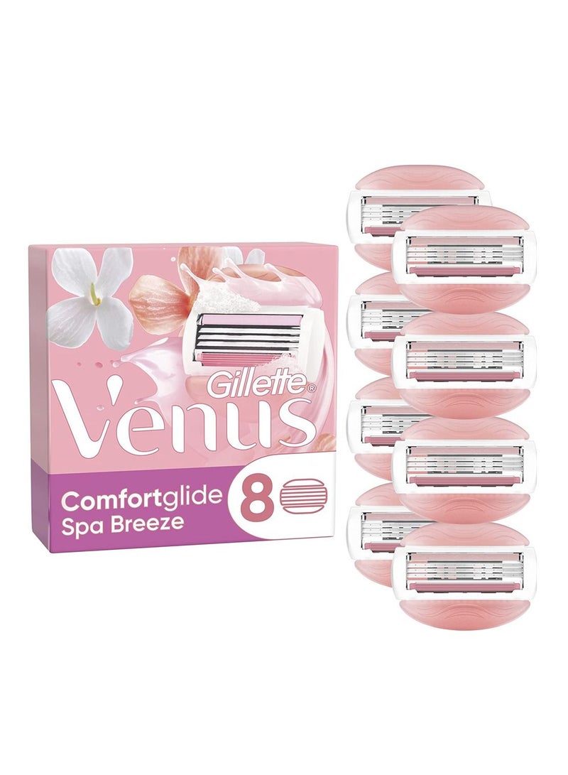 Venus ComfortGlide Spa Breeze Razor Blades Women, Pack of 8