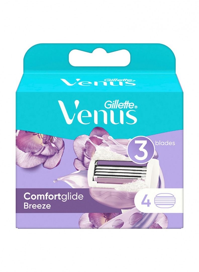 Venus Comfortglide Breeze Women's Razor Blade Refills 4Pcs