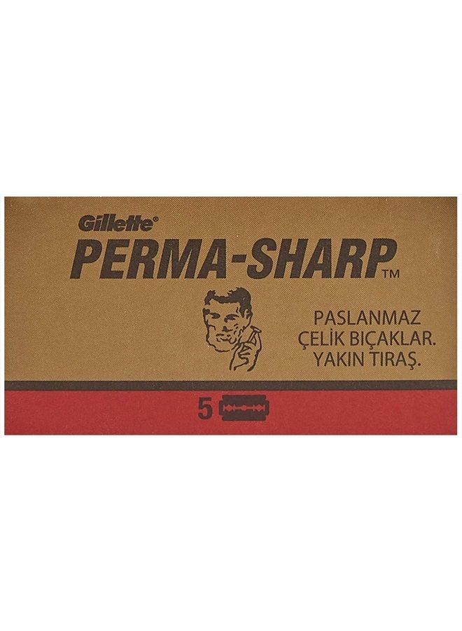 Perma-Sharp Double Edge Safety Razor Blades, 100 Count, 20 Count (Pack of 5)