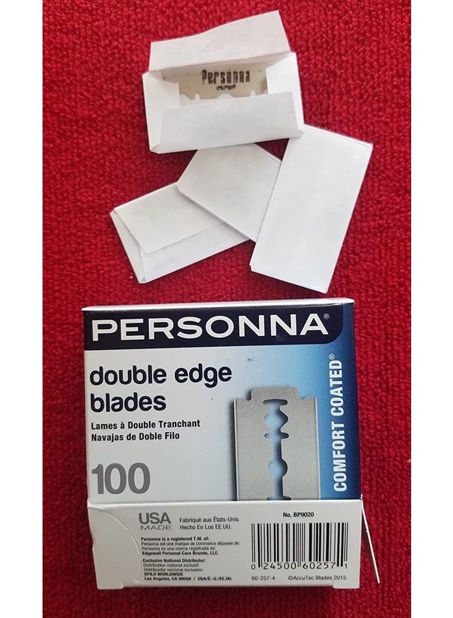 Double Edge Razor Blades in White Wrapper 100 count