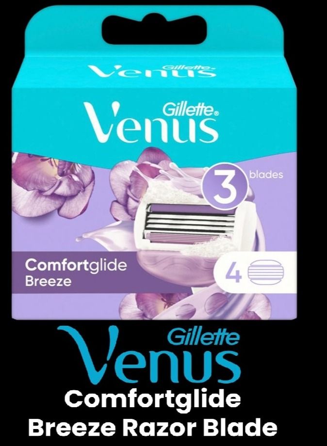 Venus Comfortglide Breeze Women Razor Blade refills x 4 count