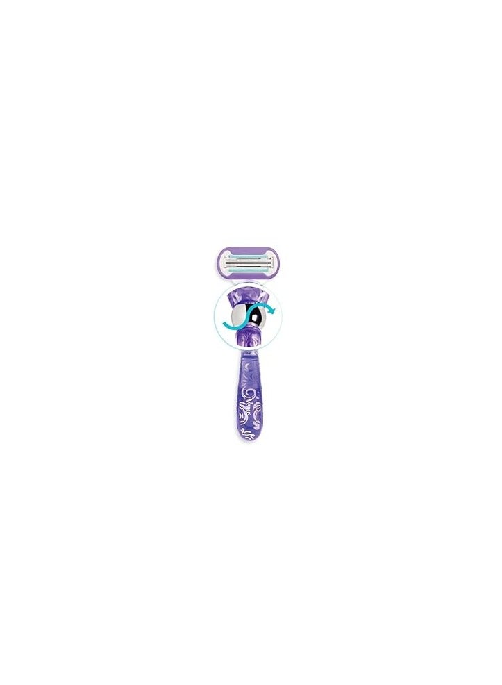 Venus Deluxe Smooth Swirl Women's Razor Handle with 3+8 Razor Blade Refills