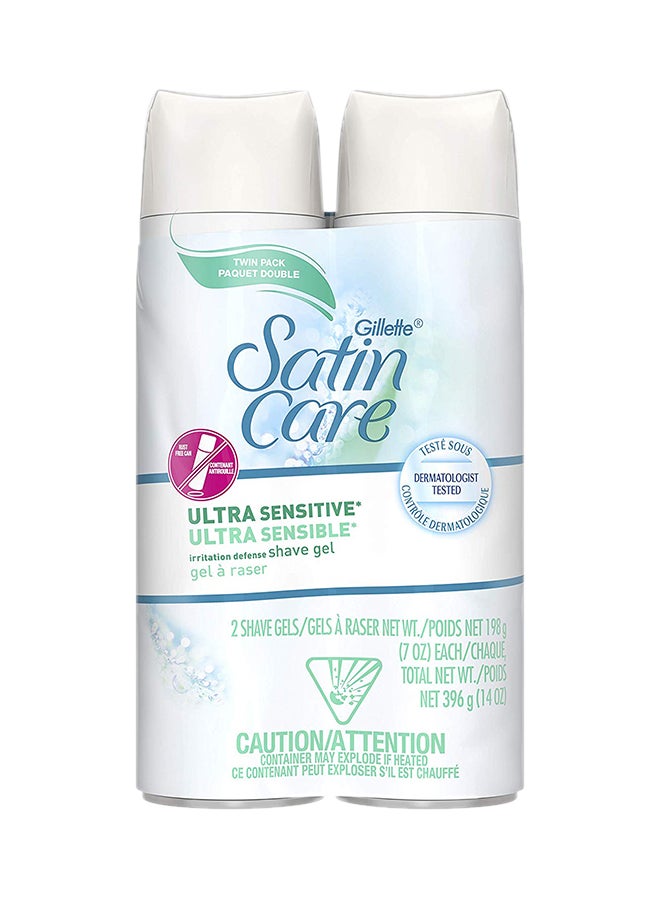 Pack of 2 Satin Care Ultra Sensitive Shave Gel 396grams