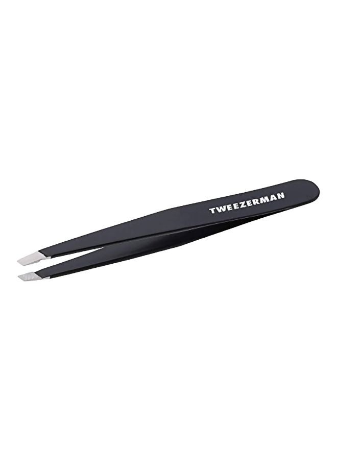 Slant Tweezer Black/White/Silver