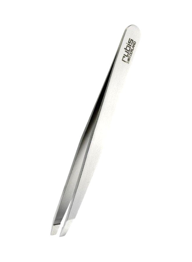 Slanted Tip Tweezer Silver 3inch