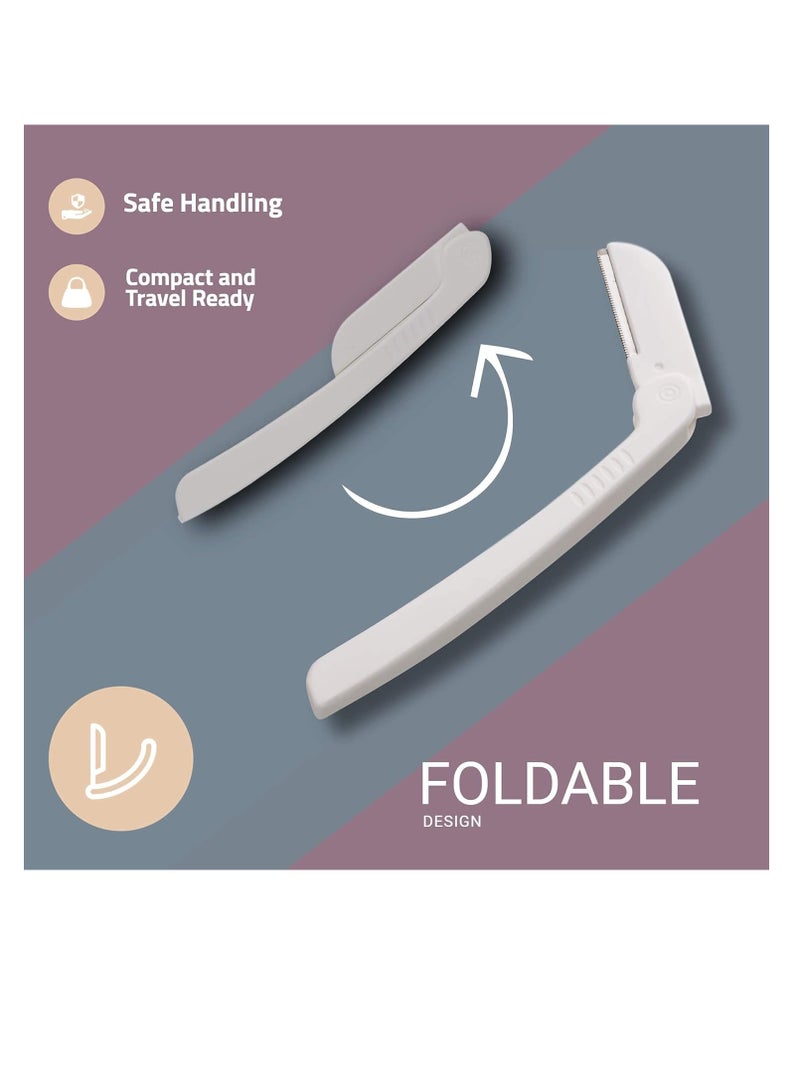 Dermaplaning Tool (9 Count) – Easy to Use Dermaplane Razor for Face – Practical Hair Remover Blade for Eyebrows and Peach Fuzz – Facial Shaver for Women That Helps Exfoliate and Smooth the Skin