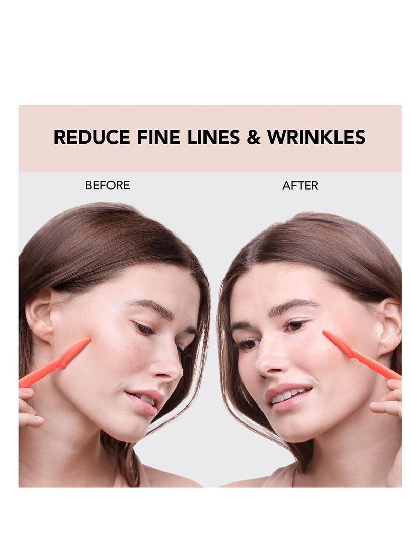 Kitsch Dermaplaning Tool - Face Razors for Women | Eyebrow Razor & Face Shaver | Facial Hair Removal | Facial Razors for Women | Dermaplane Razor for Women Face, 12 pc (Coral)