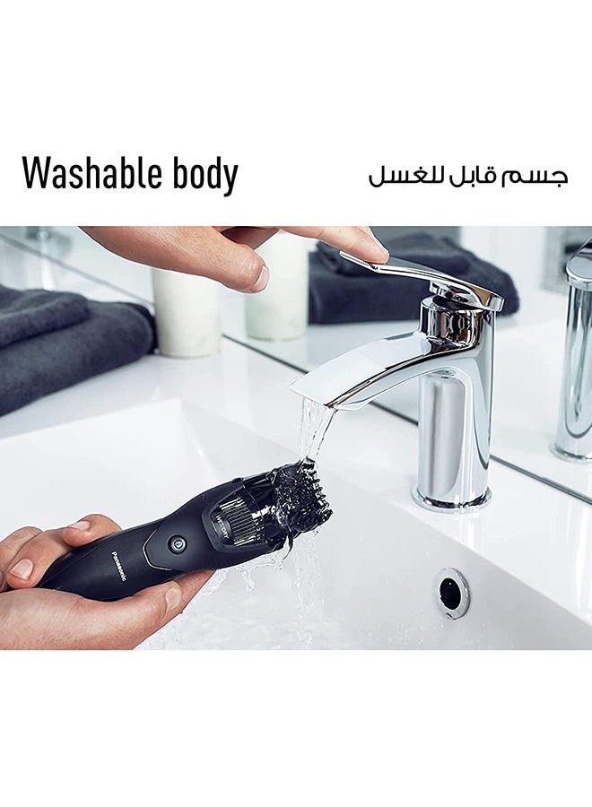 Rechargeable Wet And Dry Beard Trimmer Kit Black/Silver/Clear