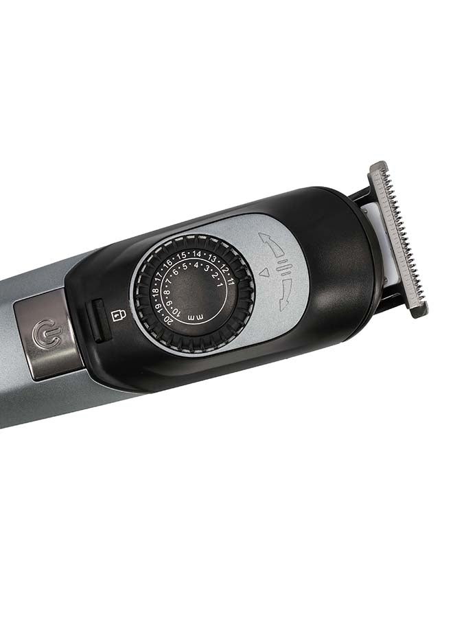 Rechargeable Hair Trimmer ION Battery GTR56042 - Stainless Steel Blade, Hair Clipper And Beard Trimmer With Sharp Blades, USB Charging 2 Comb Different Cutting Length Black