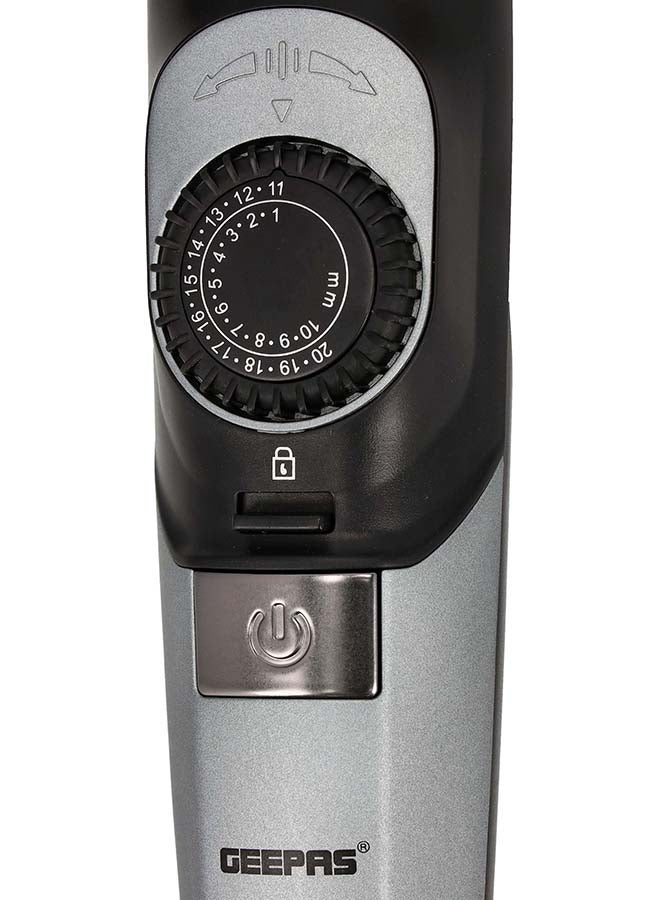 Rechargeable Hair Trimmer ION Battery GTR56042 - Stainless Steel Blade, Hair Clipper And Beard Trimmer With Sharp Blades, USB Charging 2 Comb Different Cutting Length Black