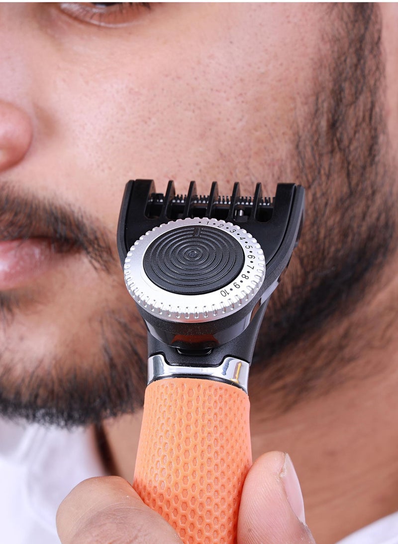 2 in1 Grooming Kit Beard Trimmer & Body Groomer | Waterproof, Beard  Trimming Comb, Skin Friendly, 45 Acute Angle Blade, Microfin Skin Guard, 20 Locking Length Settings