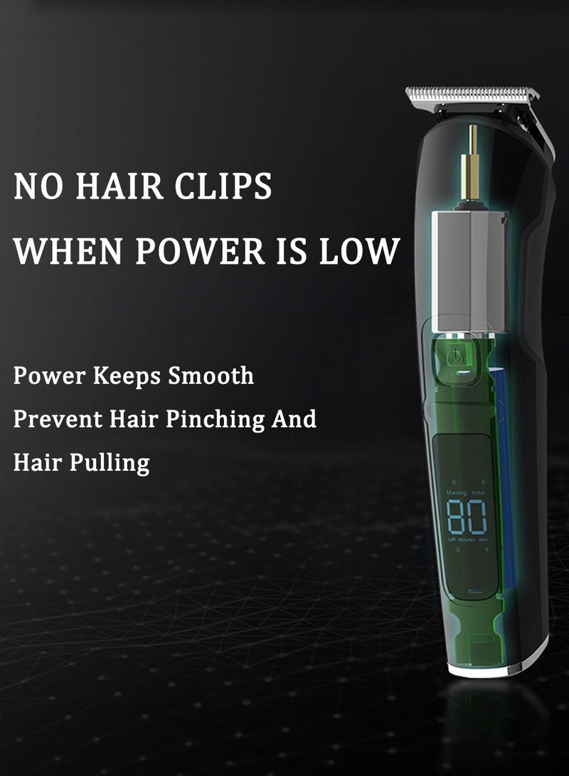 Electric Beard Trimmer for Men, Waterproof Body Grooming Kit, Nose Hair Ear Trimmer, Hair Clippers, Rechargeable All in 1 Body Groomer, Precision Mustache Shaver Razor, LED Display