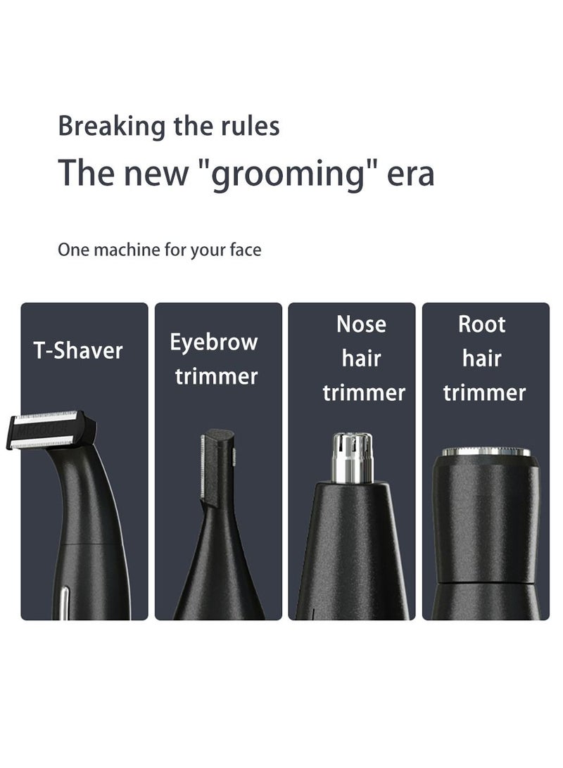 4-in-1 Electric Shaver Including Eyebrow Shaver And Nose Hair Cutter, Suitable for Full Body