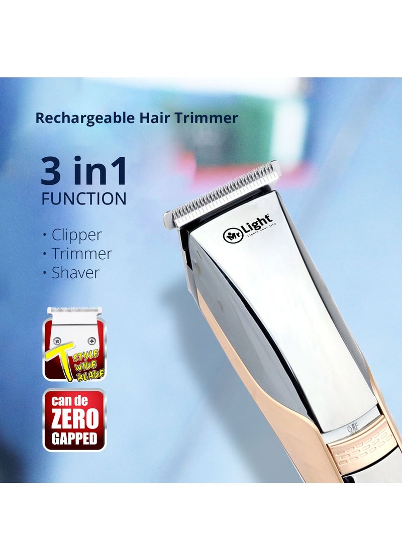 3 In 1 Function Rechargeable Hair Trimmer Clipper Trimmer Shaver Functions 50-70 Minutes Operating Time Style Wide Blade