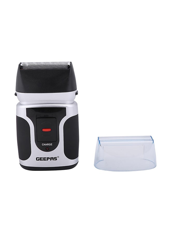 GSR110N 2 In Men's Rechargeable Shaver With Nose Trimmer - Mobile Shaver, Water Proof, Cordless Body Groomer With 2 Rapid Reciprocating Blades For Skin Comfort, Nose Trimmer Black/Gray
