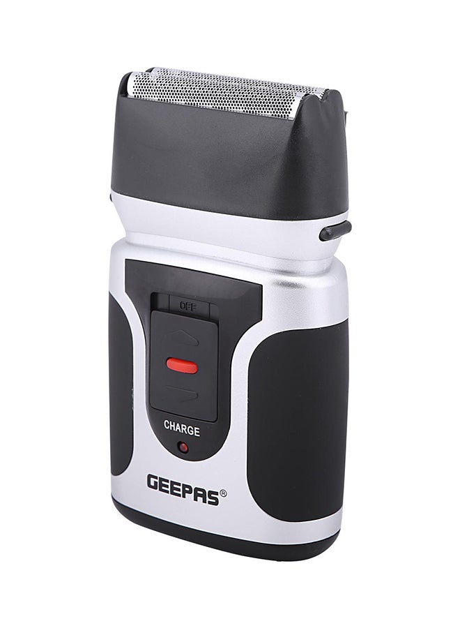 GSR110N 2 In Men's Rechargeable Shaver With Nose Trimmer - Mobile Shaver, Water Proof, Cordless Body Groomer With 2 Rapid Reciprocating Blades For Skin Comfort, Nose Trimmer Black/Gray