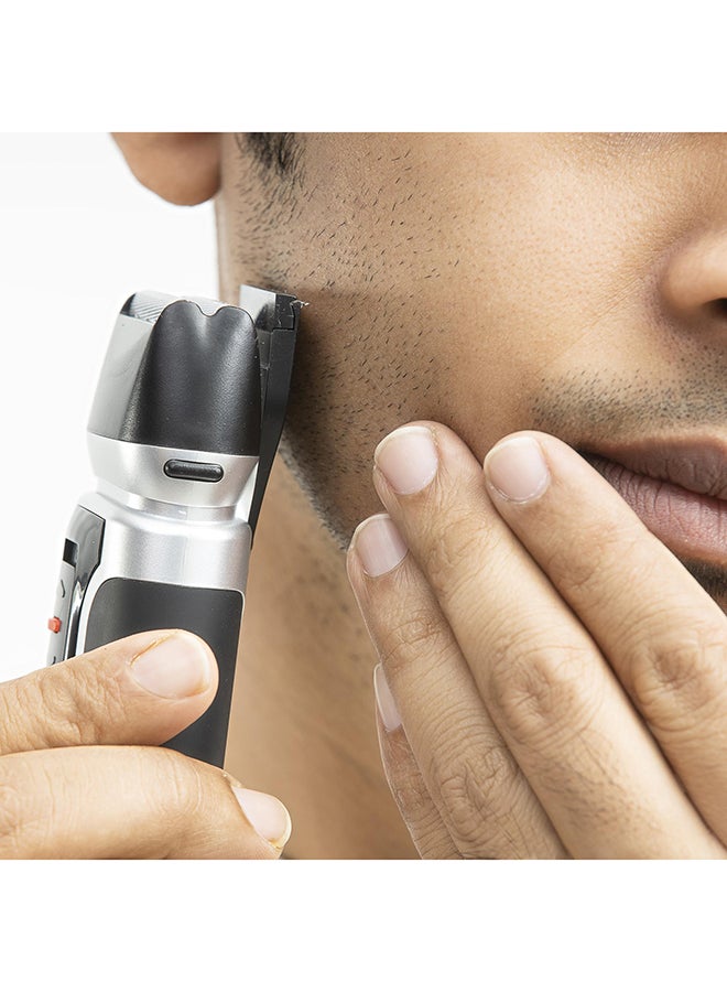 GSR110N 2 In Men's Rechargeable Shaver With Nose Trimmer - Mobile Shaver, Water Proof, Cordless Body Groomer With 2 Rapid Reciprocating Blades For Skin Comfort, Nose Trimmer Black/Gray