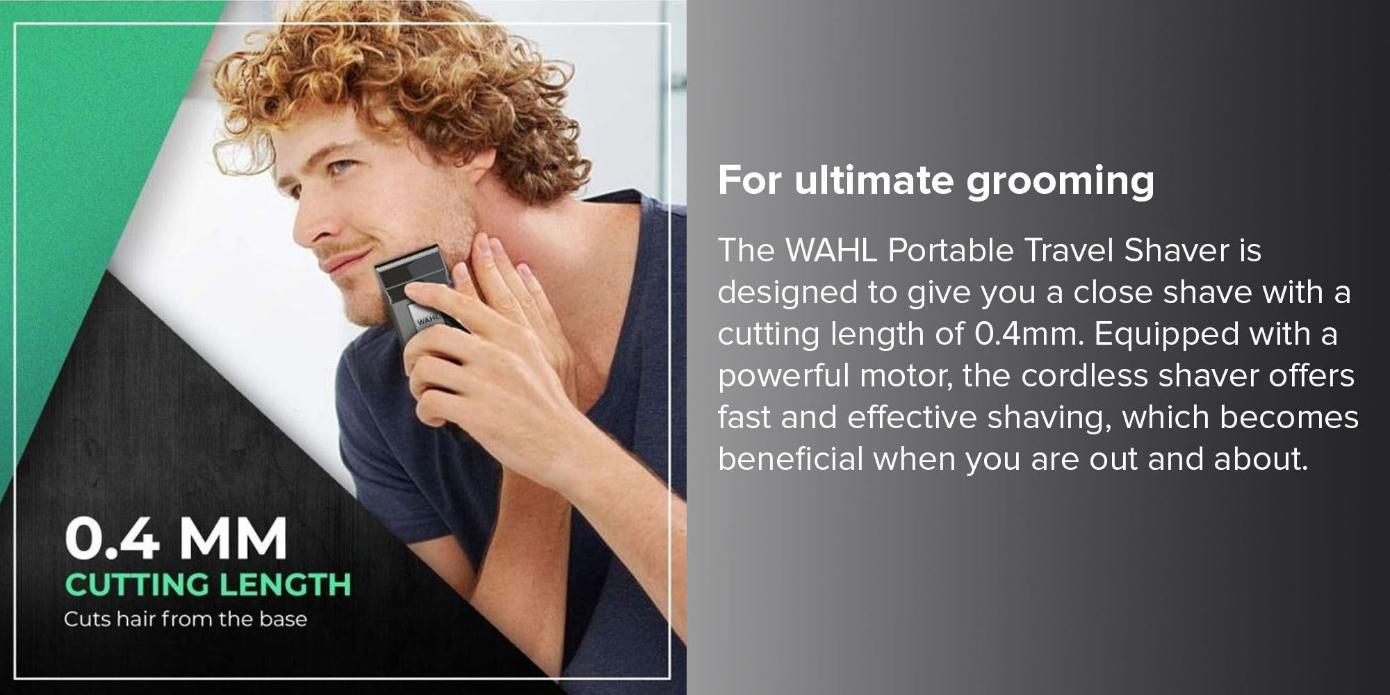 Portable Travel Shaver Black