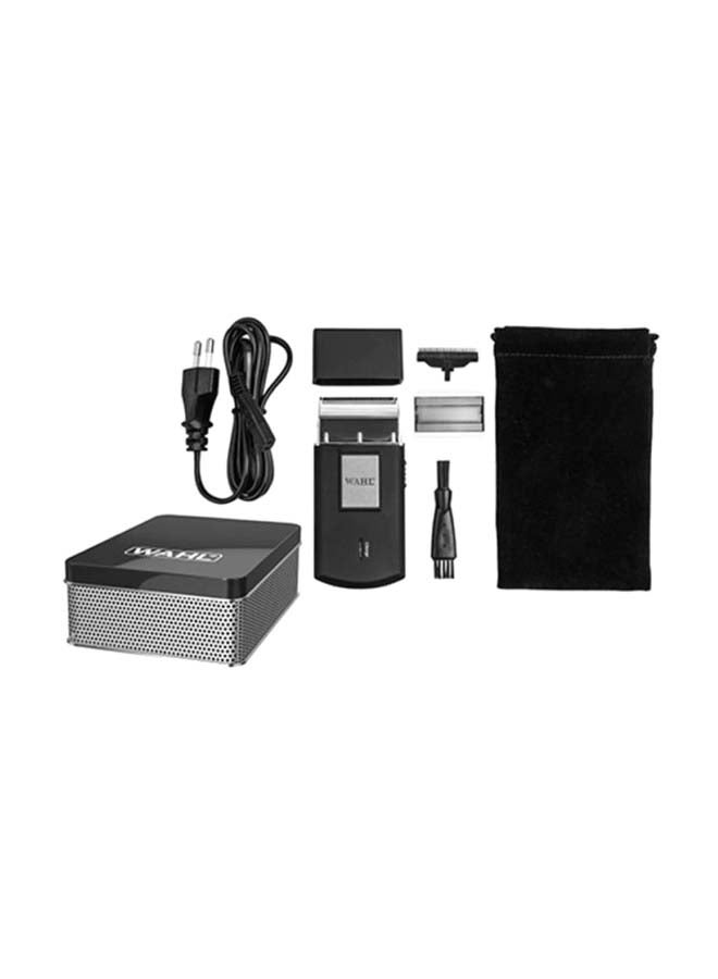 Rechargeable Travel Shaver Kit Black/Silver