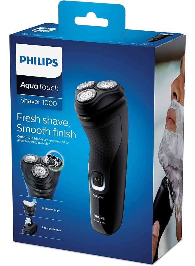 Shaver Series 1000 Wet Or Dry Electric Shaver S1223/40, 2 Years Warranty Deep Black