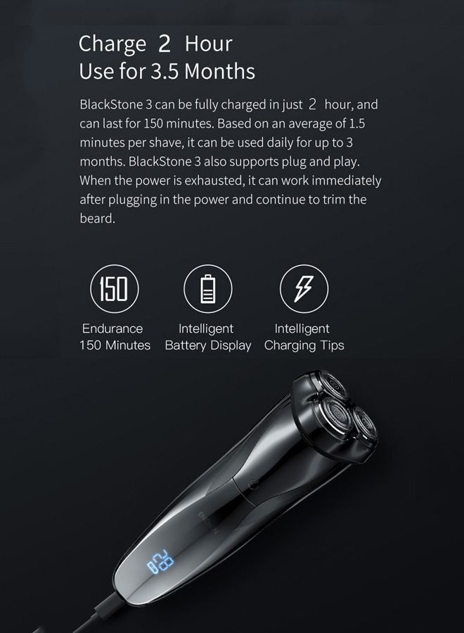 Electric Waterproof Washable IPX7 Shaver For Men With LED Display