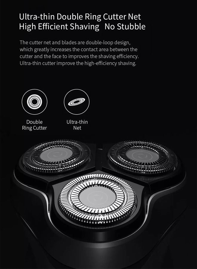 USB Charging Rechargeable Electric Shaver Waterproof Cordless Triple Blade Shavers For Men