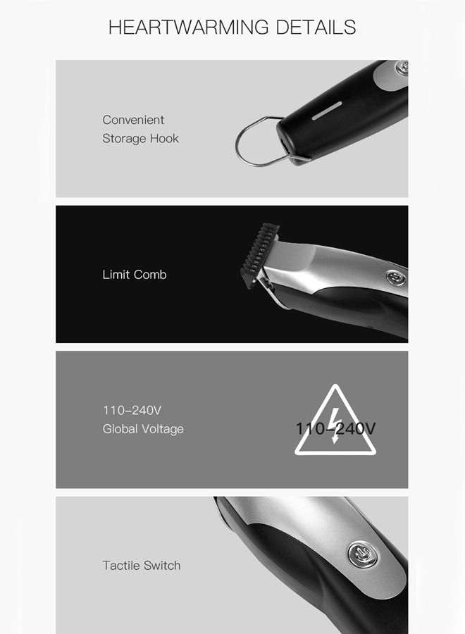 Strong Power Best Professional Barber Hair Cut Machine Rechargeable Cordless Trimmer Electric Hair Clipper