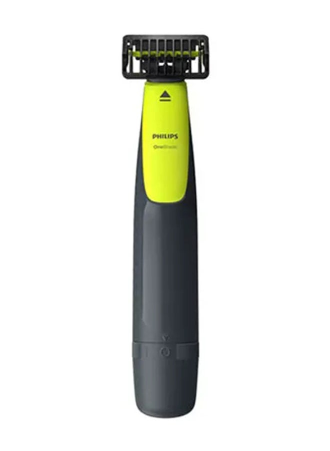 International Version Qp2510-10 Oneblade Electric Trimmer And Shaver With 2 Combs Lime Green
