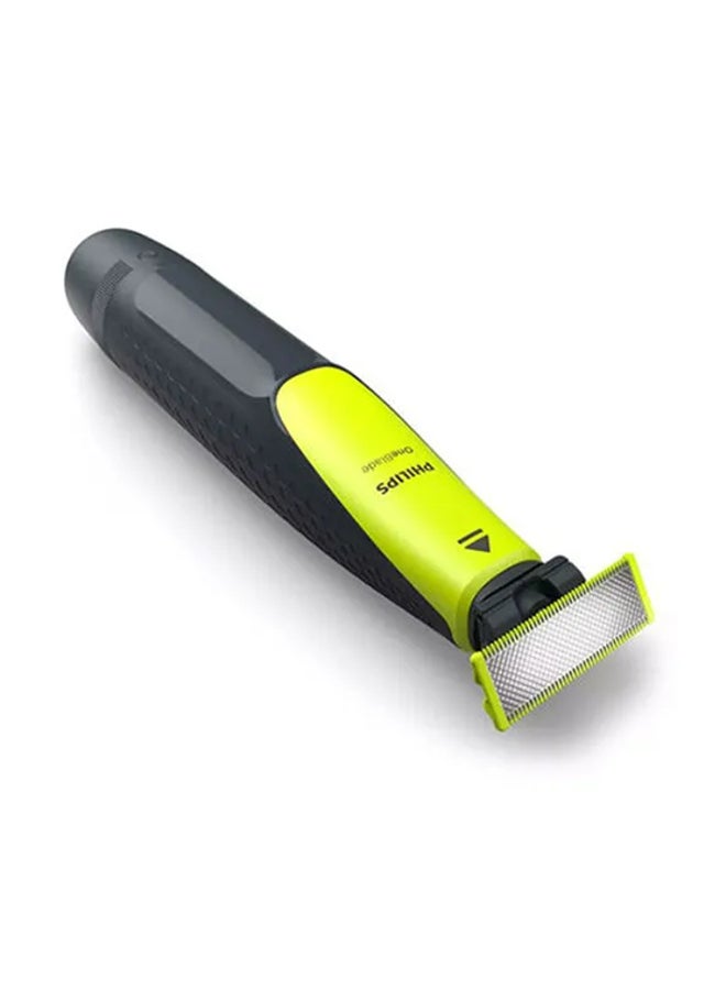 International Version Qp2510-10 Oneblade Electric Trimmer And Shaver With 2 Combs Lime Green