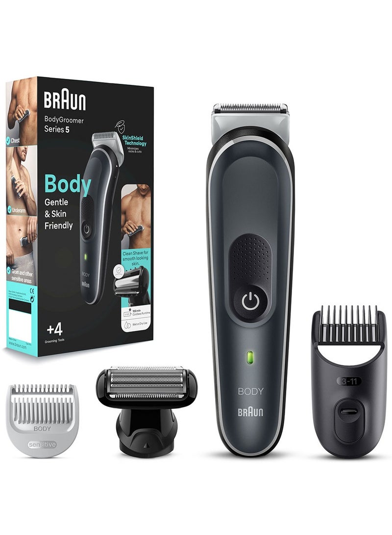 Body Groomer Series 5 5360, Body Groomer For Men, Gentle Full-Body Manscaping Grey