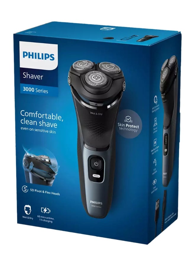 Wet And Dry Electric Shaver 3000 Series S3144/00 Black