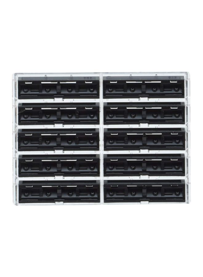 Pack Of 10 Razor Blades Silver/Black