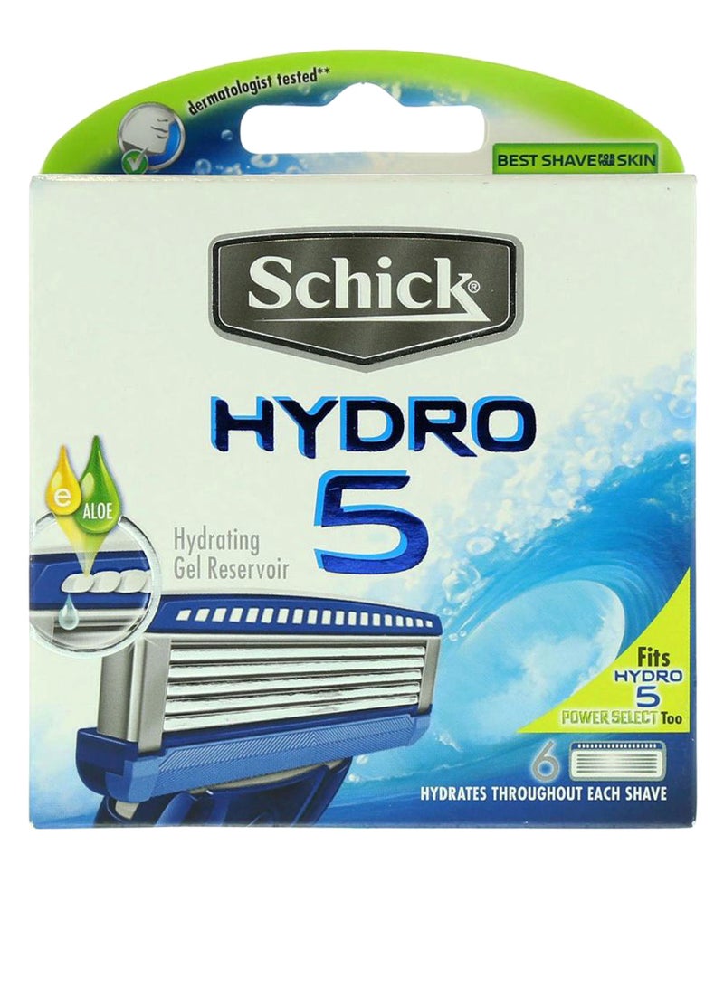 6-Piece Hydro 5 Easyglide Blade Set