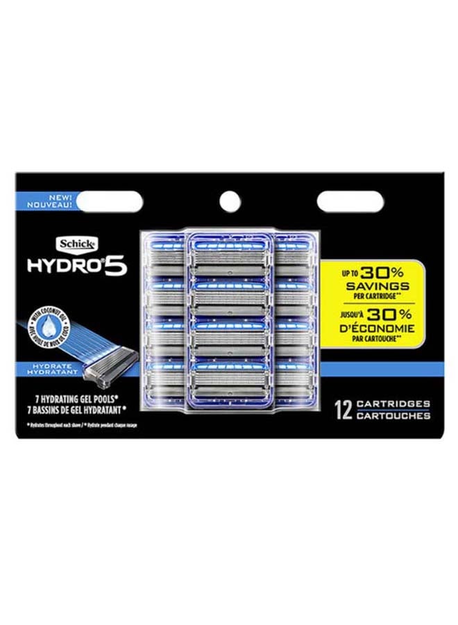 12-Piece Hydro 5 Sense Razor Refills