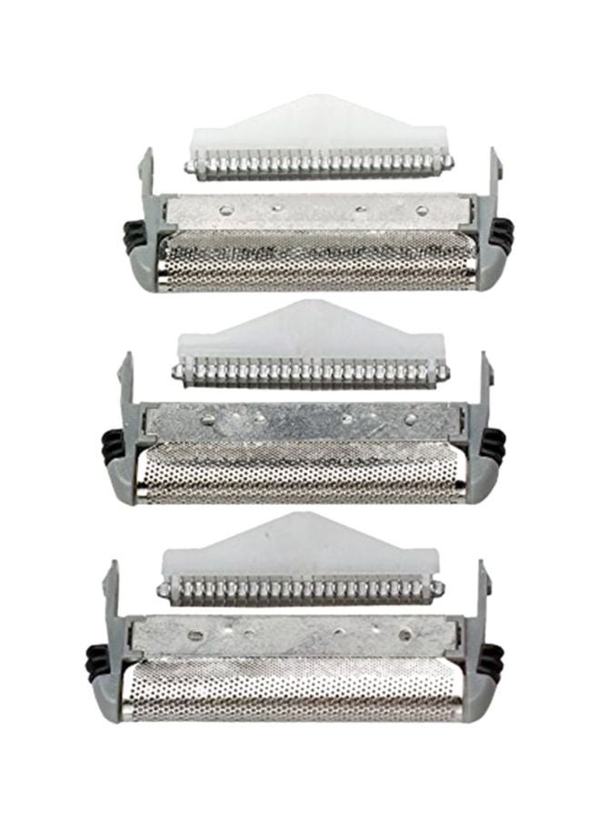 Pack Of 3 Replacement Screen And Cutters For Micro Screen 3TCT Shavers Grey 5.7X3.3X0.5inch