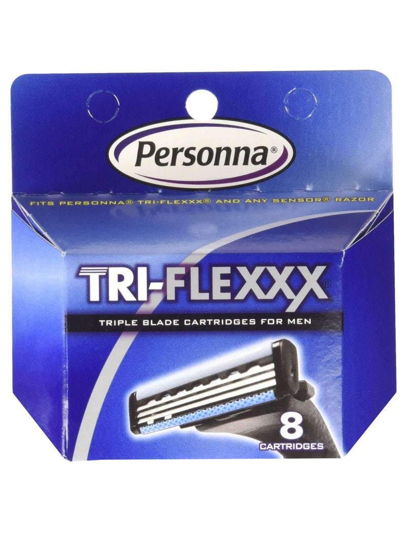 Pack Of 3 Tri-Flexxx Triple Blade Cartridge Black/Silver