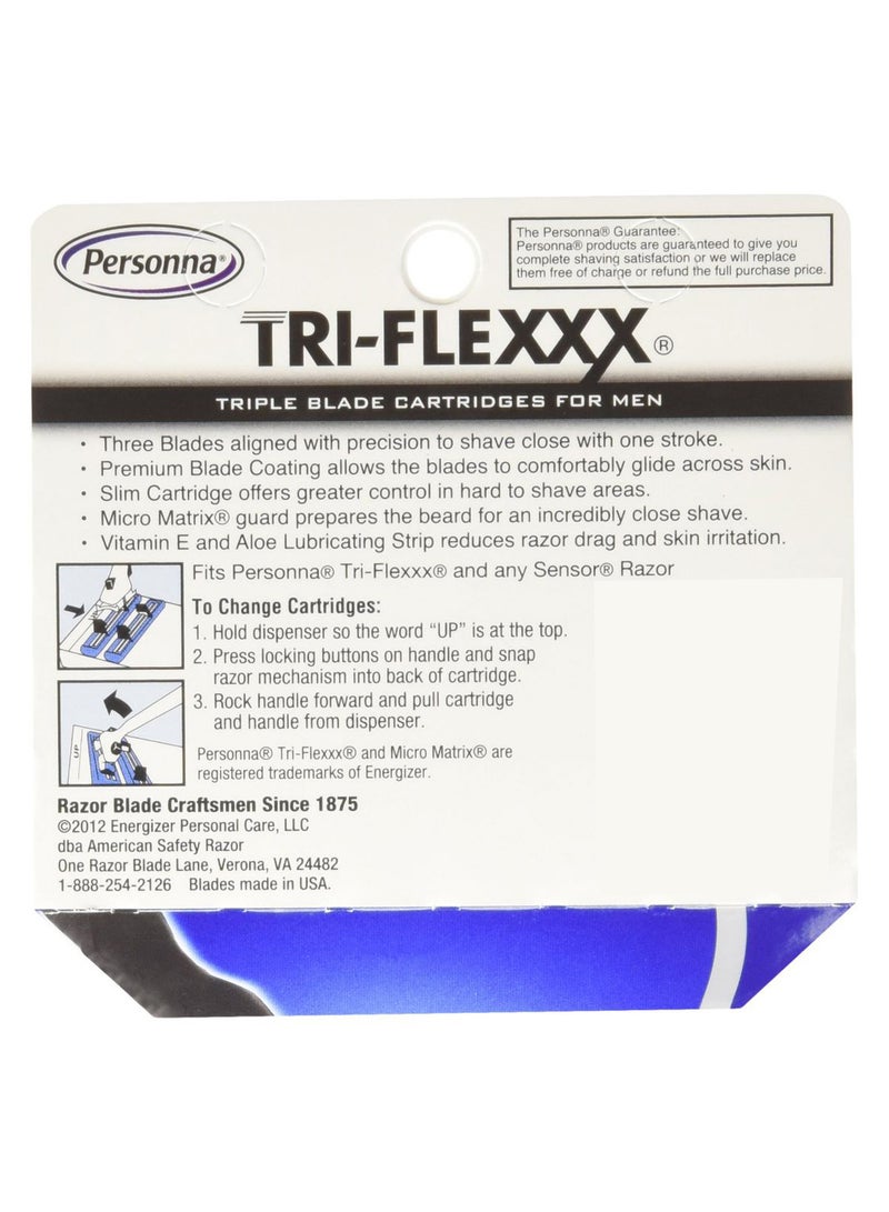 Pack Of 3 Tri-Flexxx Triple Blade Cartridge Black/Silver