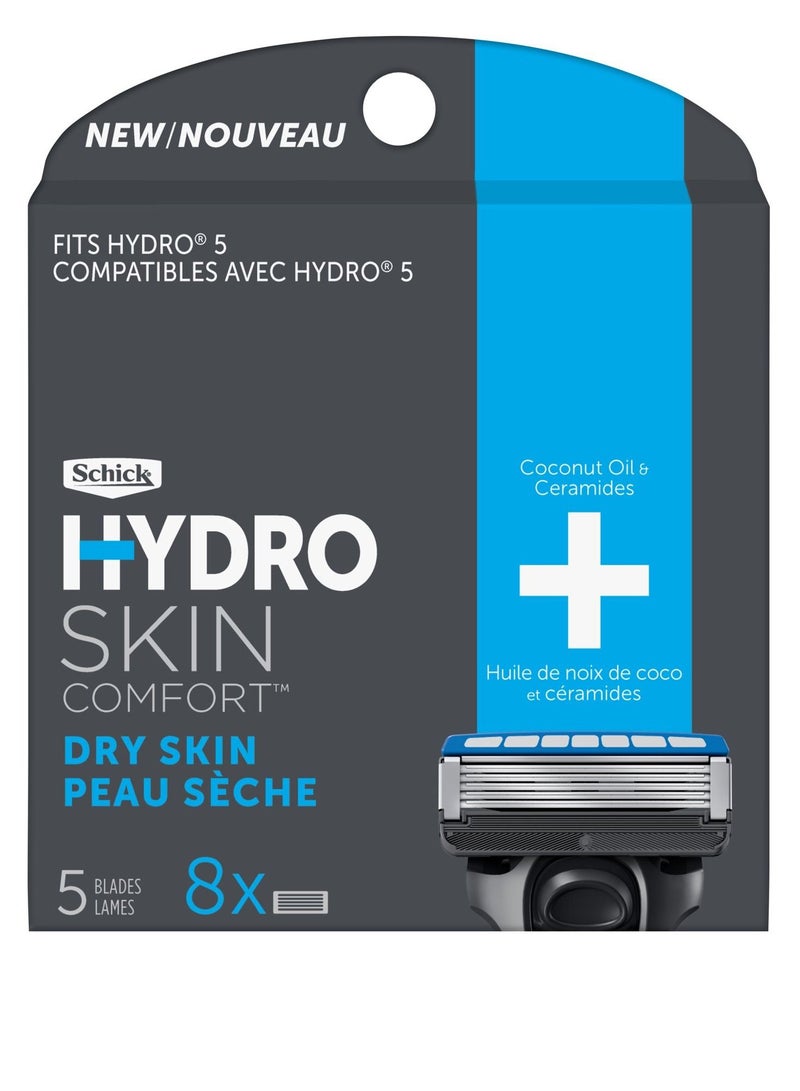 Hydro Skin Comfort Dry Skin 5 Blade Razor Refills 8 Count