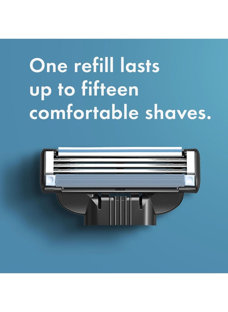Mach3 Men's Razor 1 Handle with 3 Blade Refill Cartridges