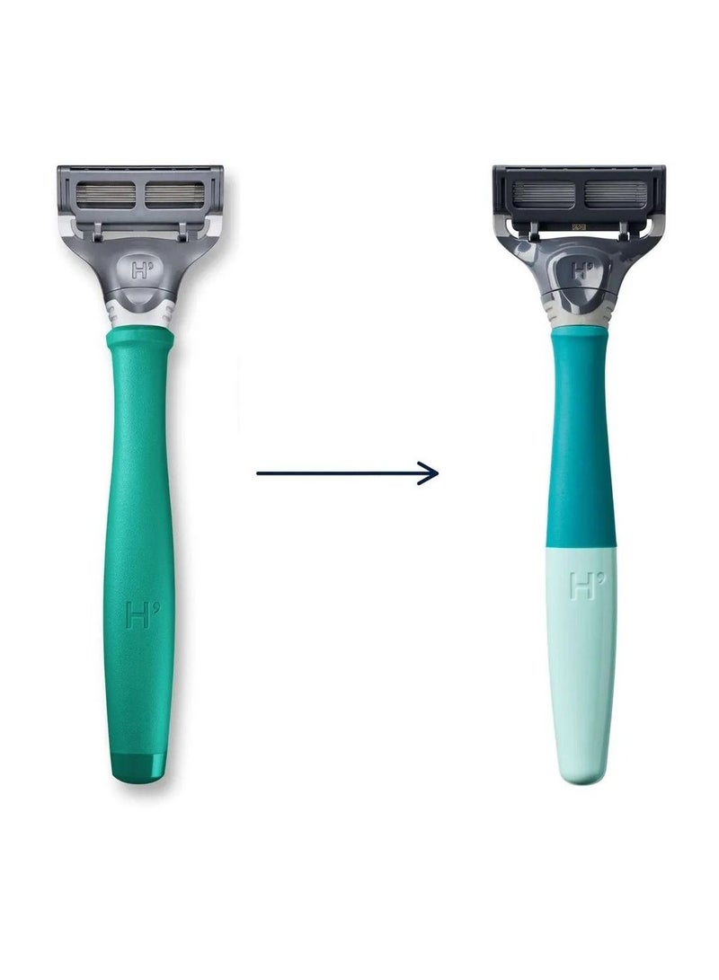 Men’s 5 Blade Razor with 2 Cartridges Forest Green
