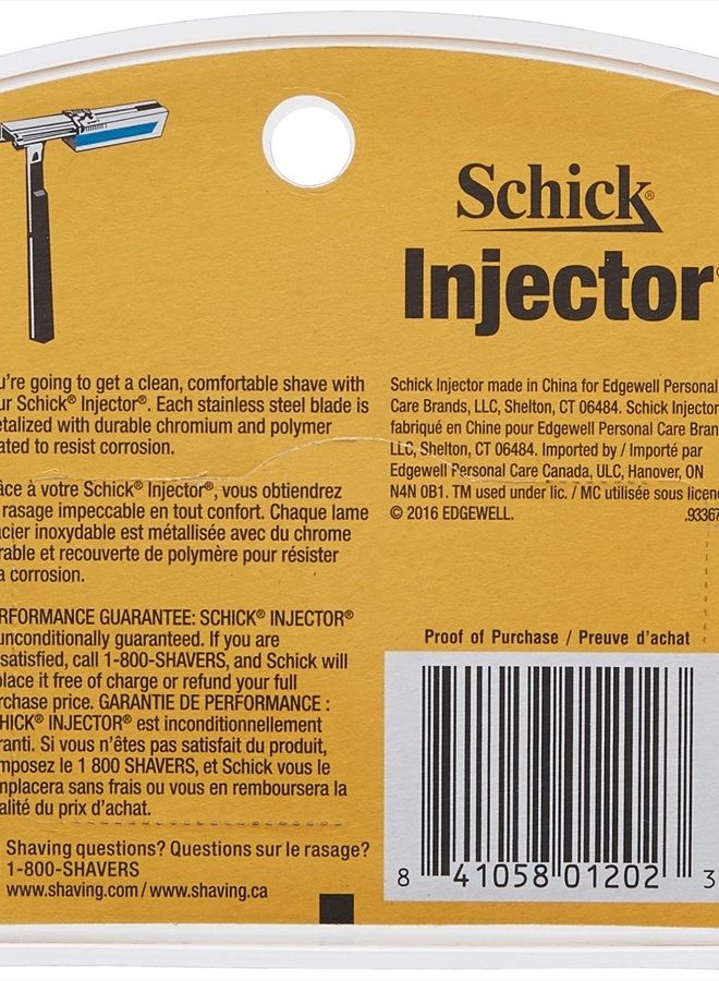 Injector Razor Blades, 4 Count (Pack of 1)