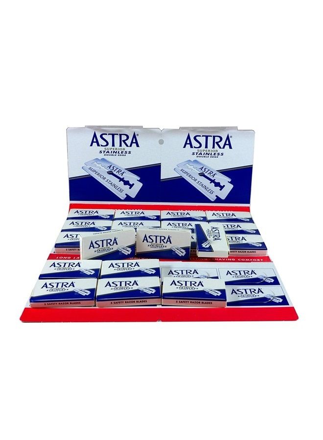 Astra Superior Stainless Double Edge Razor Blades (100 Blades)