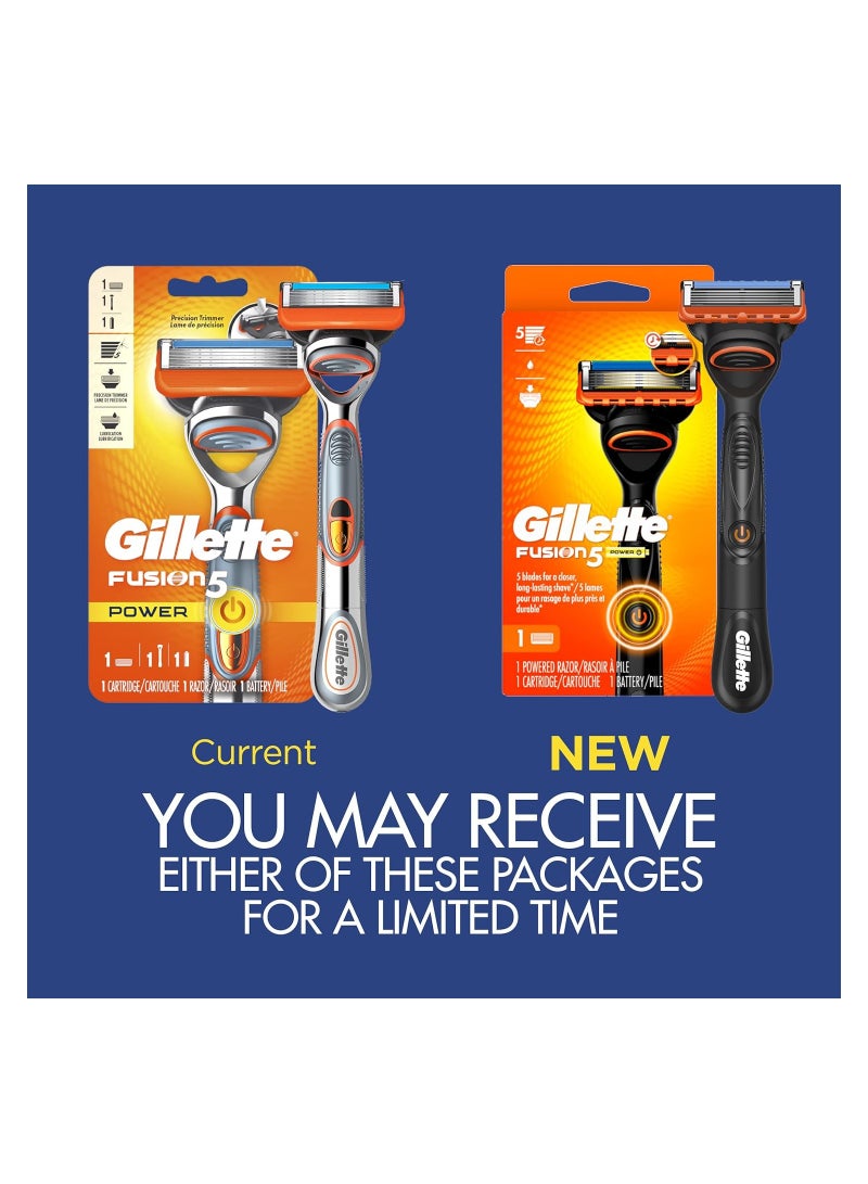 Gillette Fusion5 Power Razor for Men, 1 Gillette Power Razor Handle + 1 Refill