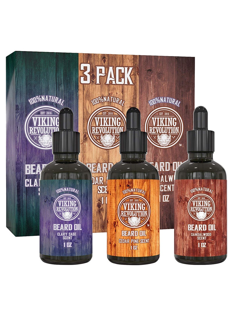 3-Piece Beard Oil Conditioner Set 3 x 30ml