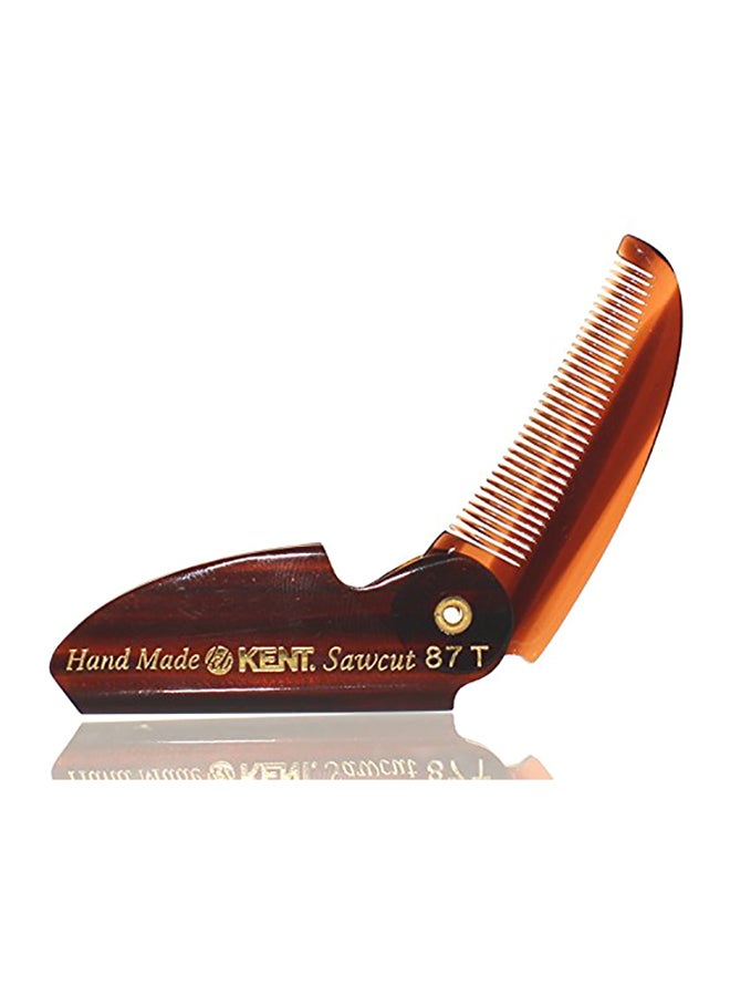 Limited Edition Folding Beard And Mustache Comb Brown