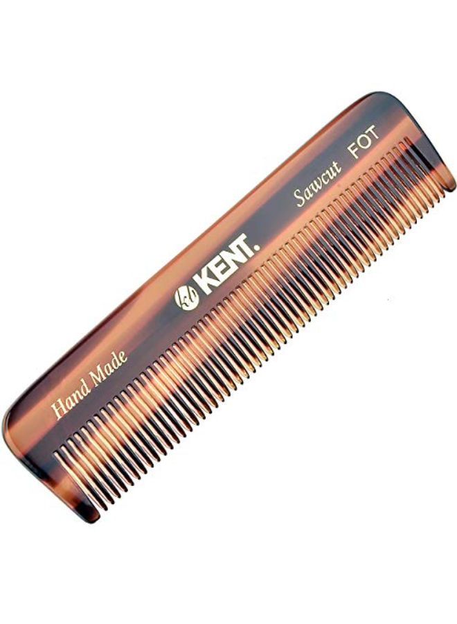 A Fot Handmade All Fine Tooth Saw Cut Beard Comb - Pocket Comb And Travel Comb - Styling Comb Or Wet Comb For Fine Or Thinning Hair, Beard Care, And Hair Care For The Essential Kent Beard Kit