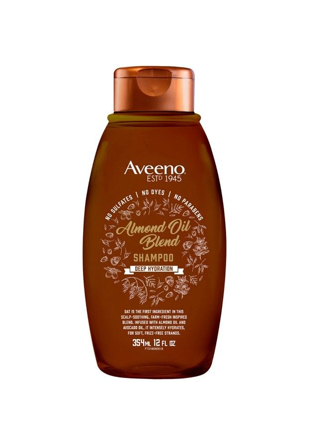 Almond Oil Blend Sulfatefree Shampoo With Avocado Oil For Intense Hydration Deep Moisturizing Shampoo For Thick Curly Frizzy Or Coarse Hair Paraben & Dyefree 12 Fl Oz